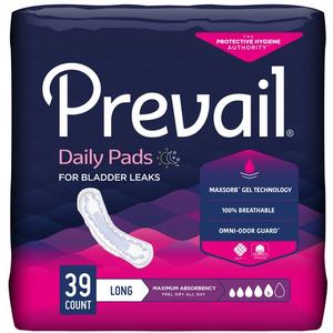 Prevail Bladder Control Pad, Maximum, Long