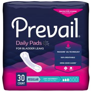 Prevail Bladder Control Pad, Light, 9.25"