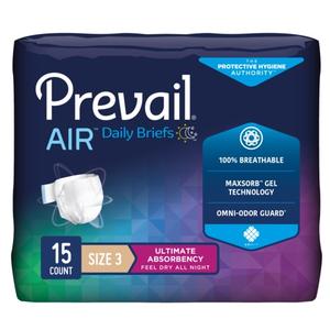 Prevail Air Plus Briefs Size 3, X-Large, 58"-70" - Replaces Items FQPVBNG014 & FQAIR014