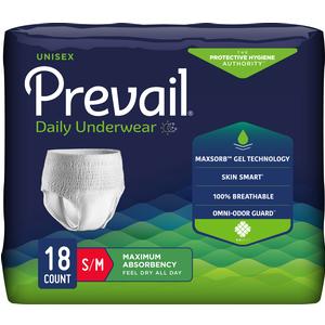 Prevail Super Plus Underwear Small/Medium 34" - 46"