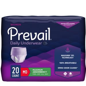 Prevail Underwear For Women, Small/Medium 28" - 40" Waist