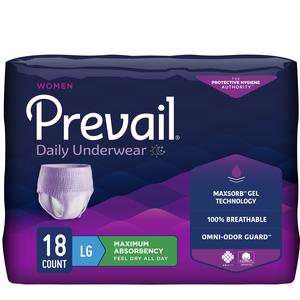 Prevail Underwear For Women, Large 38" - 50" Waist