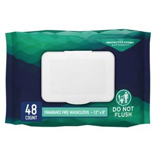 Prevail Unscented Disposable Adult Washcloth 12" x 8"