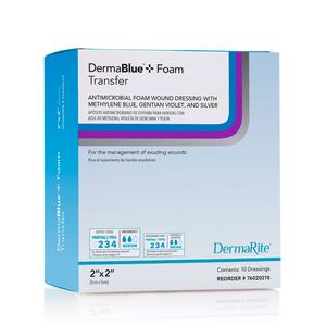 Dermablue+ Foam Wound Dressing 2" x 2" x 1/4"