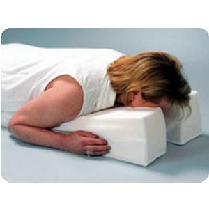 Face Down Pillow, 14" x 29" x 6" to 1.5", White