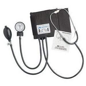 Manual Home Blood Pressure Kit with Attached Stethoscope