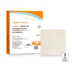 CuraVance Silver Alginate Dressing Pad, 2" x 2".