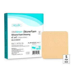 MedVance Non-Bordered Silicone Foam Dressing, 4" x 4"