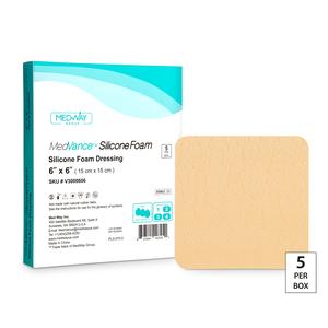 MedVance Non-Bordered Silicone Foam Dressing, 6" x 6"