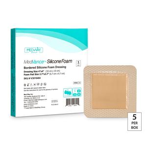 MedVance Bordered Silicone 4" x 4" Foam Dressing, 2.7" x 2.7" Pad