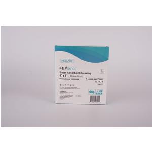 MedVance Non-Bordered Super Absorbent Dressing, 4" x 4"