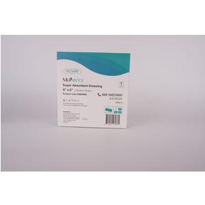 MedVance Non-Bordered Super Absorbent Dressing, 6" x 6"