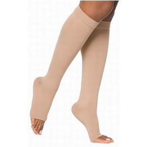 Forte 40-50mmHg, Extra Wide Calf, Open Toe, Beige, Size 7