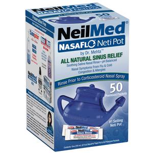 NasaFlo Neti Pot with Premixed Packets