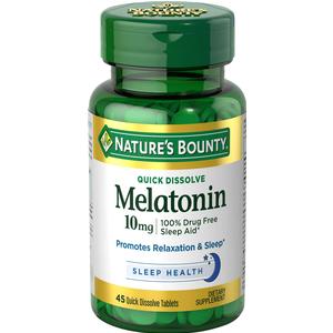 Nature's Bounty Melatonin Quick Dissolve Tablets, 10mg, 45 ct