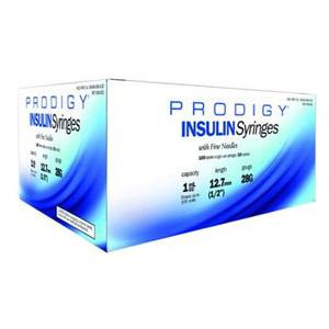 Prodigy Insulin Syringe 28G x 1/2", 1 mL (100 count)