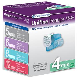 Unifine Pentips Plus 32G 4mm Pen Needles (100 count)