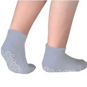 Single Tread Patient Safety Footwear with Terrycloth Interior, X-Large, Grey