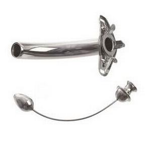 Jackson Original Tracheostomy Tube, #4, Regular, Stainless Steel