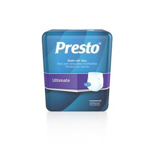 Presto Maximum Absorbency Ultimate Incontinence Brief, Large, 45" to 58" Circumference, Blue