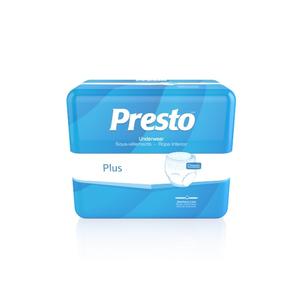 Presto Plus Incontinence Underwear, Adult, Pull-Ups, Classic Plus, Medium, 32'' to 44'' White