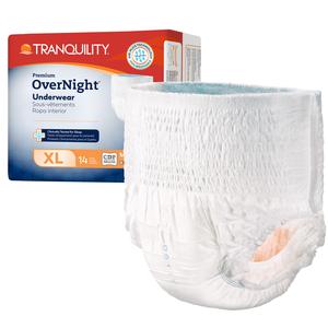 Tranquility Premium OverNight Disposable Absorbent Underwear X-Large 48" - 66"