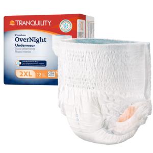 Tranquility XXL Premium Overnight Disposable Absorbent Underwear 62" - 80"