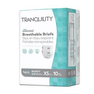 Tranquility Essential Breathable Briefs - Heavy, X-Small/Youth Size 6/7, 18" - 26", 42 - 90 lbs