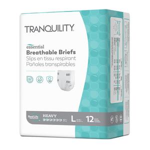 Tranquility Essential Breathable Briefs - Heavy, Large, 44" - 58", 150 - 200 lbs
