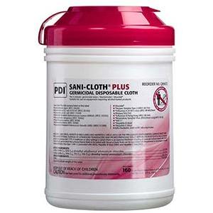 Sani-cloth Plus Germicidal Disposable Wipes 6  x 6-3/4  Large