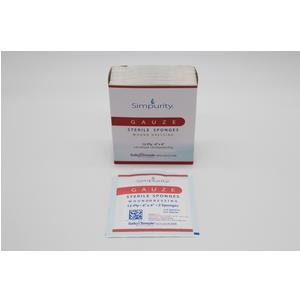 Simpurity Gauze Dressing, 4" x 4", Sterile 2's
