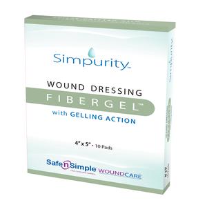 Simpurity Fibergel Dressing, 4" x 5"