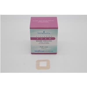 Simpurity Silver Silicone Foam with Border, 2" x 2", Pad Size 1" x 1"