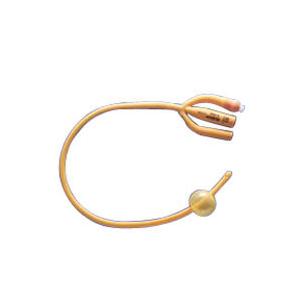 Gold 3-Way Silicone-Coated Foley Catheter 20 Fr 30 cc