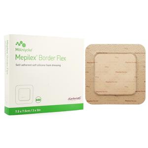 Mepilex Border Flexible Self-Adherent Absorbent Bordered Foam Dressing, 3" x 3", Replaces SC295200