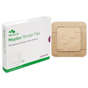 Mepilex Border Flexible Self-Adherent Absorbent Bordered Foam Dressing, 4" x 4", Replaces SC295300