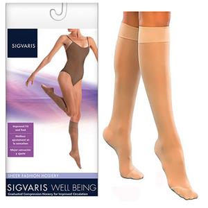 120C Sheer Fashion Calf, 15-20mmHg, Women's, Size C, Natural
