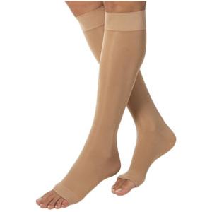 120C Sheer Fashion Calf, 15-20mmHg, Open Toe, Size C, Suntan
