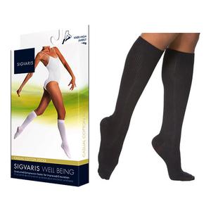 146C Casual Cotton Calf, 15-20mmHg, Women's, Size A, Black