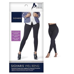 170L Soft Silhouette Leggings, 15-20mmHg, Women's, Size B, Black
