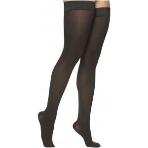 232N Essential Cotton Thigh, 20-30mmHg, Women's, Medium, Long, Black