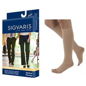 504C Natural Rubber Calf, 40-50mmHg, Unisex, Size L4, Beige