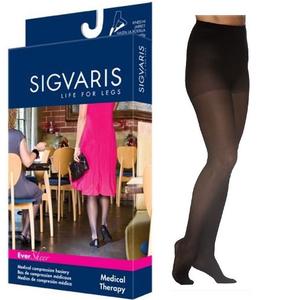 783P Style Sheer Pantyhose, 30-40mmHg, Women's, Large, Long, Black