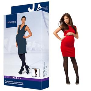 842M Style Soft Opaque Maternity Pantyhose, 20-30mmHg, Women's, Medium, Long, Black