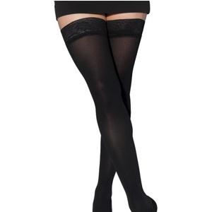 843N Style Soft Opaque Thigh, 30-40mmHg, Women's, Medium, Short, Black