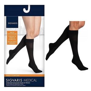 852C Motion Comfort Calf, 20-30mmHg, Women's, Large, Long, Black