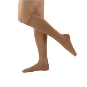 863C Essential Opaque Calf, 30-40mmHg, Open Toe, Large, Long, Crispa