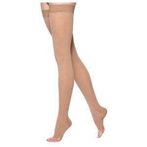 863N Essential Opaque Thigh, 30-40mmHg, Open Toe, Large, Long, Crispa