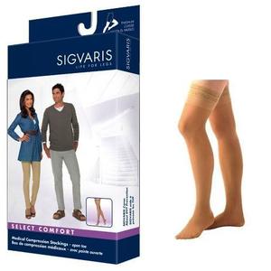 863N Essential Opaque Thigh, 30-40mmHg, Women's, Large, Long, Suntan