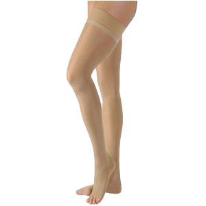 863N Essential Opaque Thigh, 30-40mmHg, Open Toe, Medium, Short, Crispa